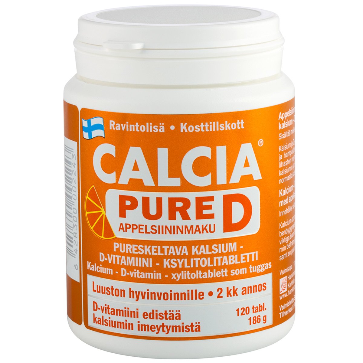 Calcia Pure D Appelsiini 120 tabl