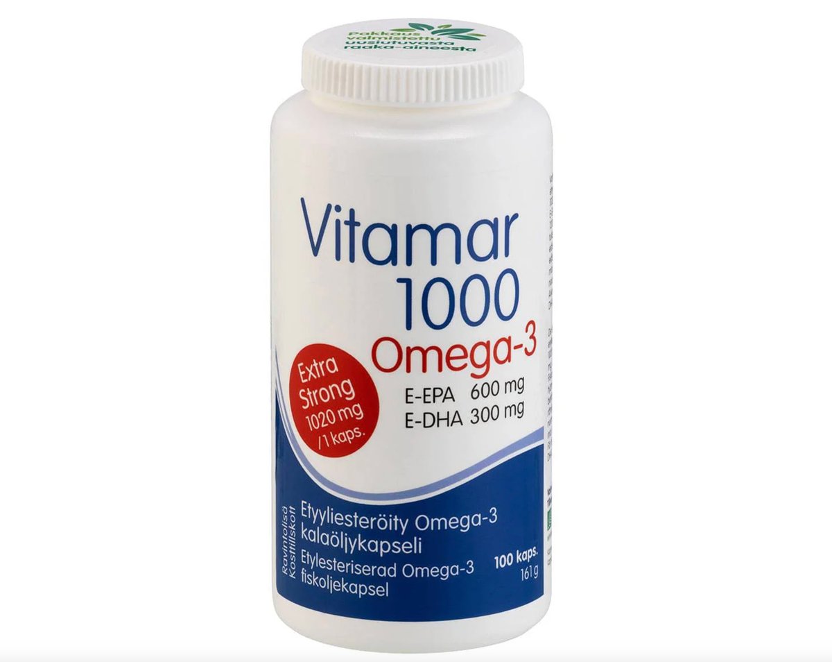 Vitamar 1000 Omega-3 kalaöljy 100 kaps.
