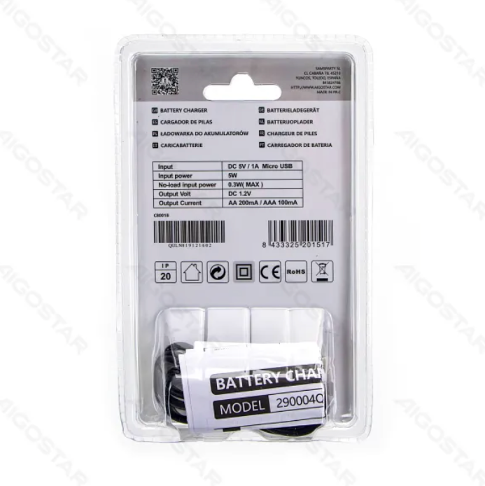 Battery Charger 2(AA/AAA) Black