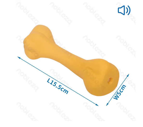 Luun muotoinen koiran vinkuva lelu (L15,5*L5cm, keltainen)
