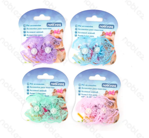 Bowknot hair tie with lace(L4.2cm) leave comment for color wish