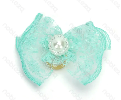 Bowknot hair tie with lace(L4.2cm) leave comment for color wish