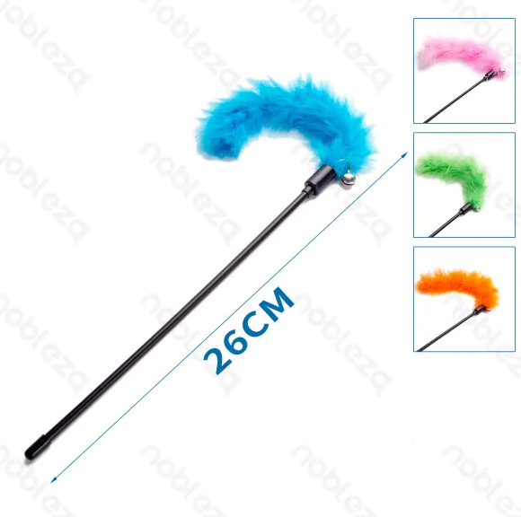 CAT AMUSING STICK L26CM PINK/ORANGE/GREEN/BLUE, leave comment for color wish