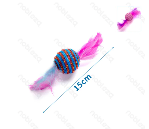 CAT TOY L15CM PINK/BLUE