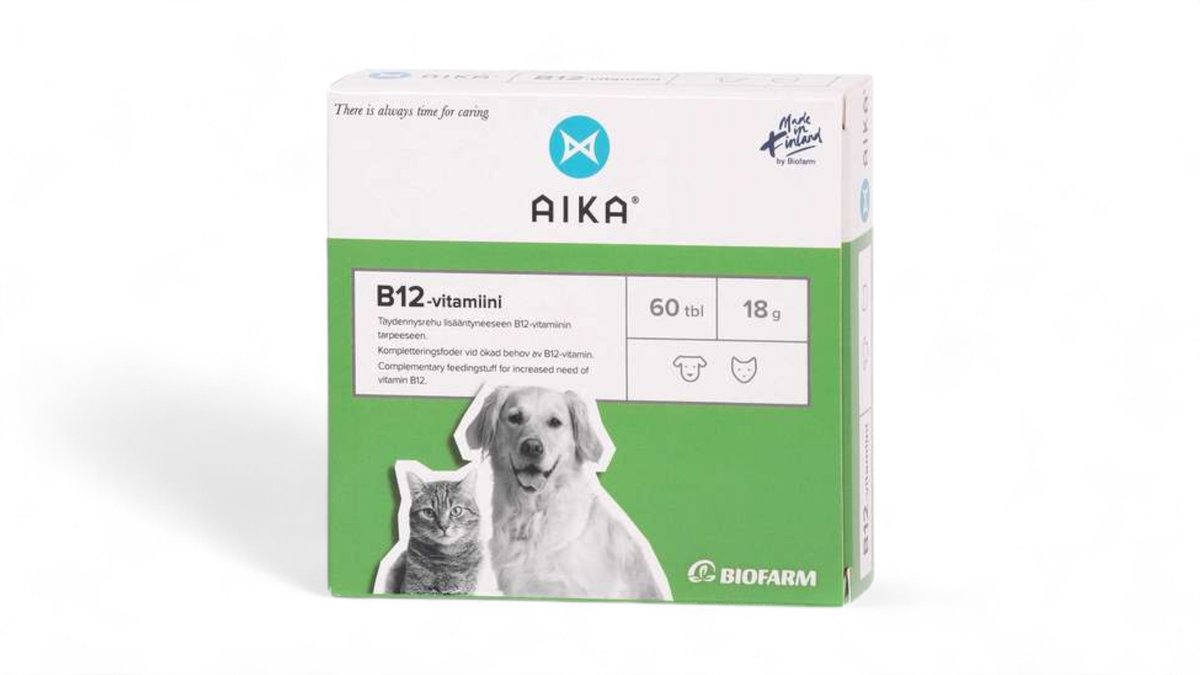 Biofarm AIKA B12-vitamiini kissoille ja koirille 60 tabl.