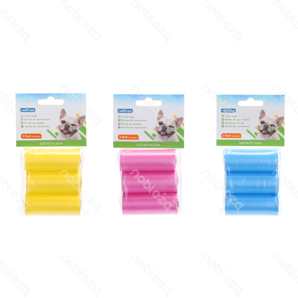 3-pack waste bags(W23*L32cm,3 colors mixed)