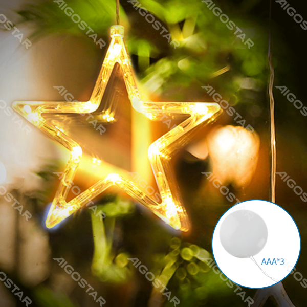 3AAA Star Ornament Light, Warm Light