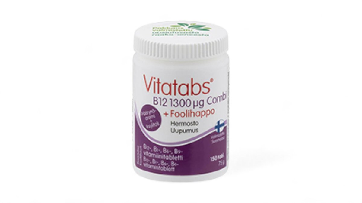 Vitatabs B12 1300µg Combi päärynä 150 tabl