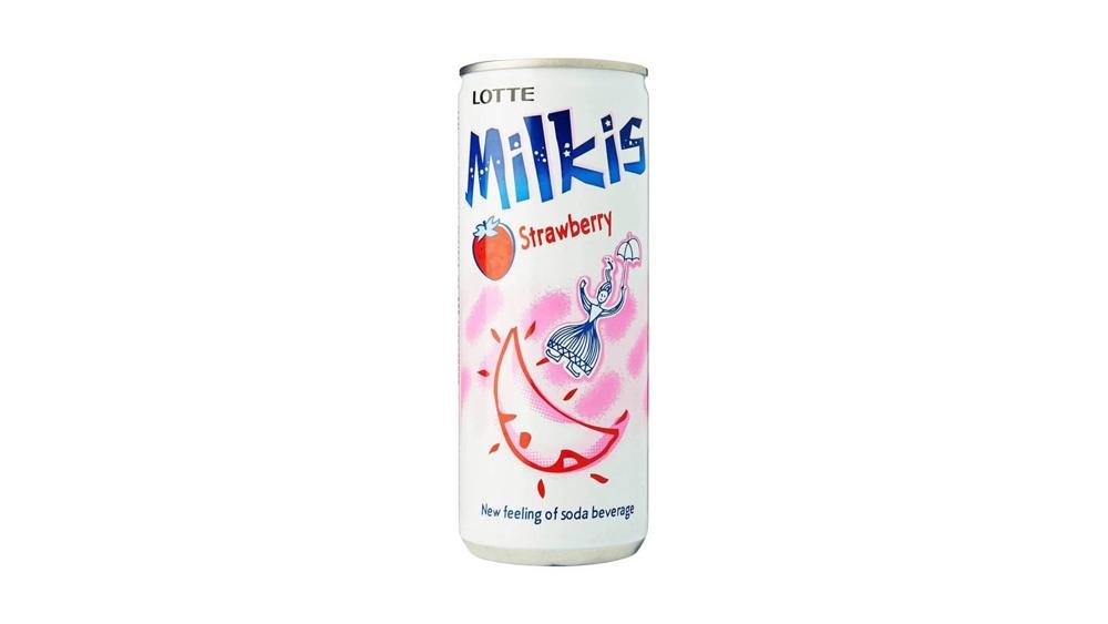 Lotte/Lotte milkis soda strawberry/乐天草莓苏打饮料 250ml