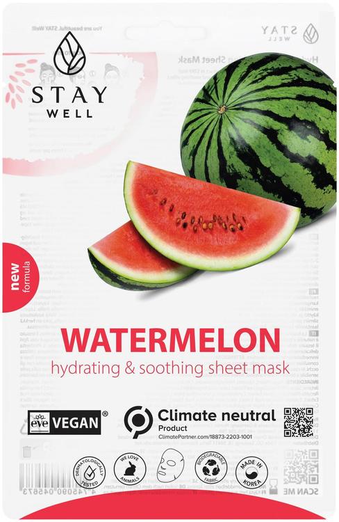 STAY WELL Vegan Sheet Mask - WATERMELON 20g
