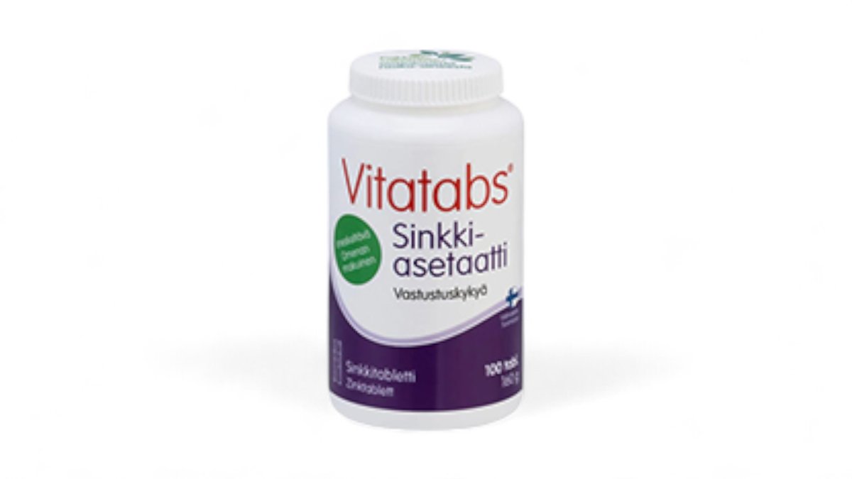 Vitatabs Sinkkiasetaatti Omena 100 tabl.