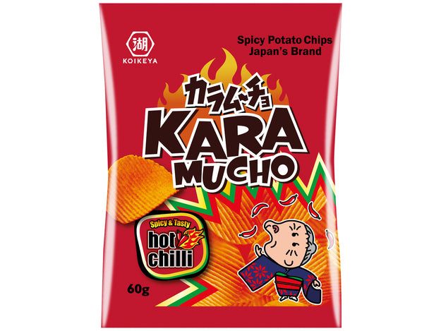 Koikeya Potato Chips Ridged Karamucho Chilli 60g