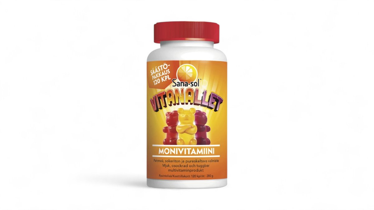 Sana-sol vitanallet monivitamiini 120kpl