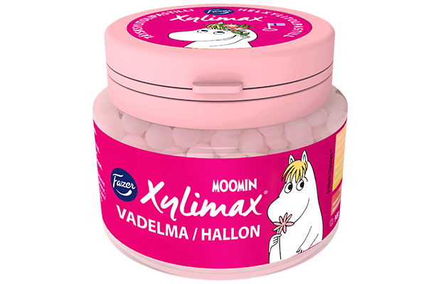 Fazer Xylimax Moomin raspberry pastille 90g