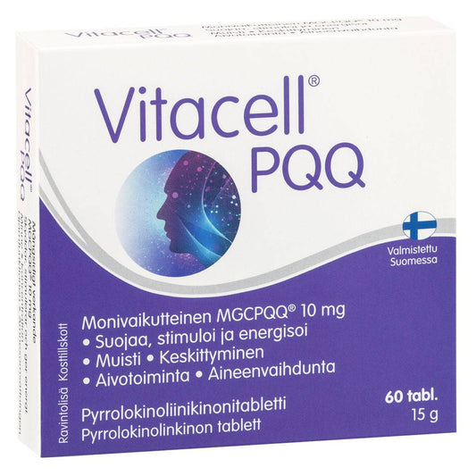 Hankintatukku Vitacell PQQ - Pyrrolokinoliinikinonitabletti 60 tabl