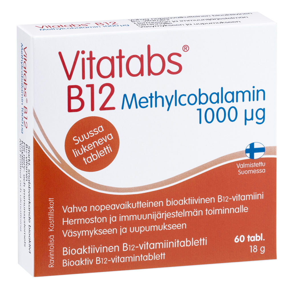 Vitatabs B12 Metyylikobalamiini 1000 µg - Metyylikobalamiini 60 tabl.