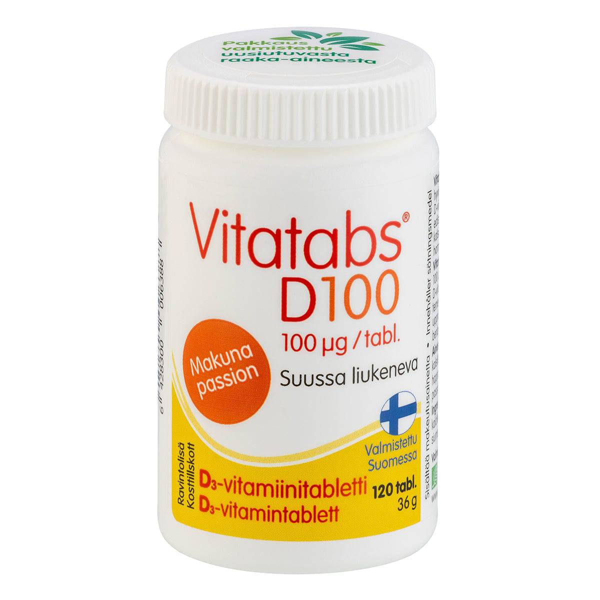 Hankintatukku Vitatabs D 100 µg - Passioninmakuinen D3-vitamiini 120 tabl