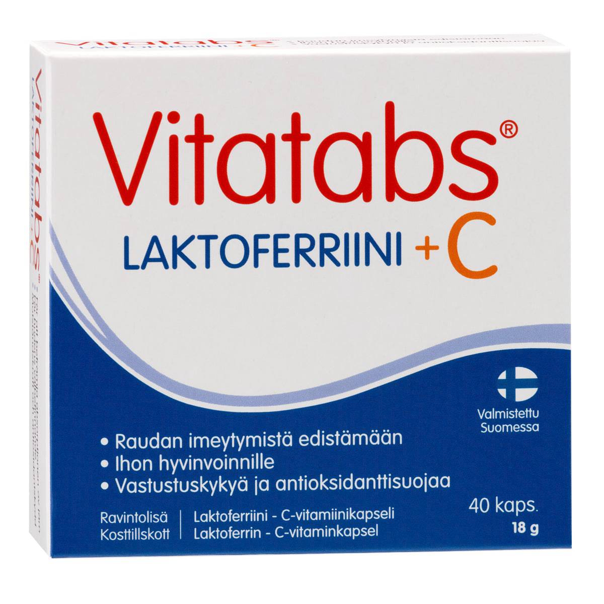 Hankintatukku Vitatabs Laktoferriini + C 40 kaps