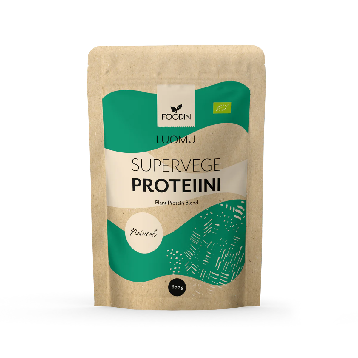 Foodin Luomu Supervege Proteiini Natural 600 g