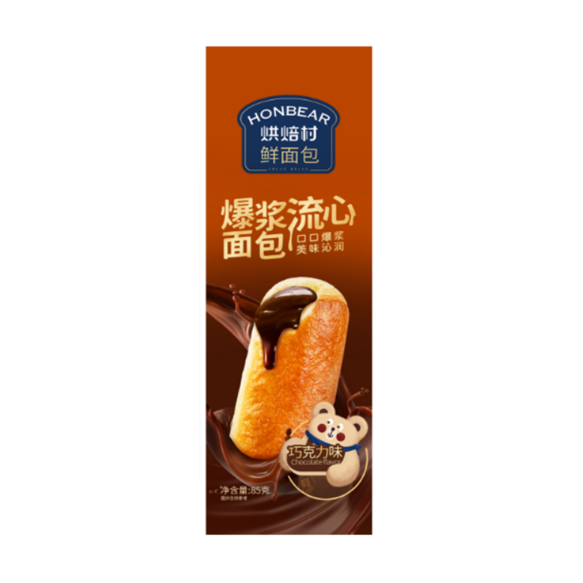 Honbear Fresh Milky Filled Bread Chocolate Flavor 85g