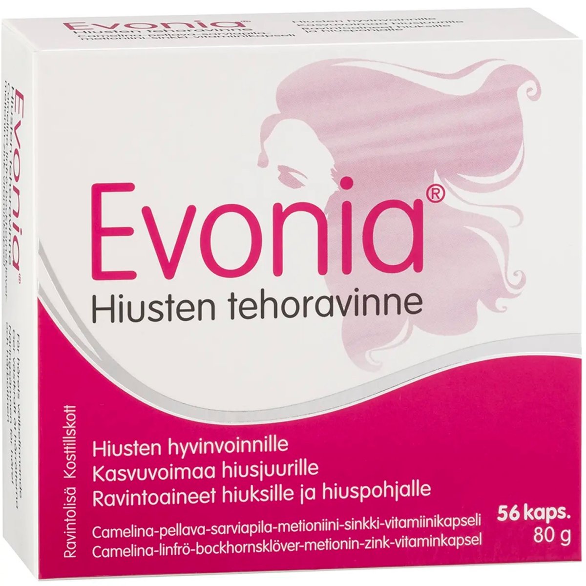 Evonia Hiusten Voima Ravintolisä 56 kaps.