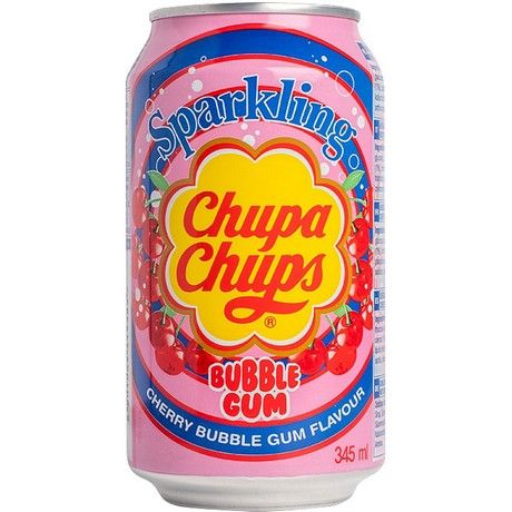 Chupa Chups Sparkling Cherry Bubble Gum 345ml