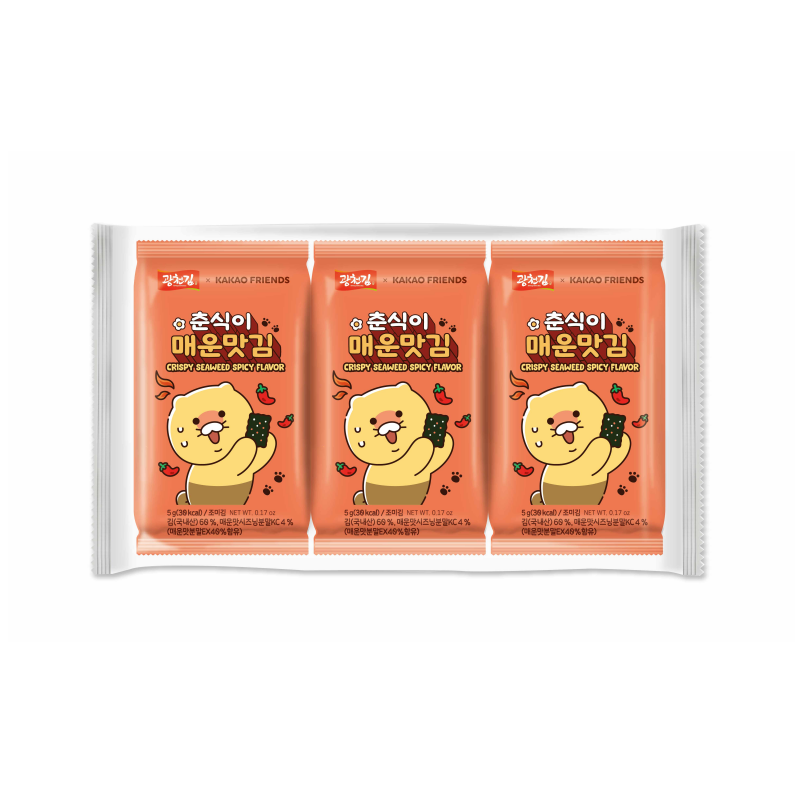Kwangcheon Kakao Friends Seaweed spicy flavor 3x5g