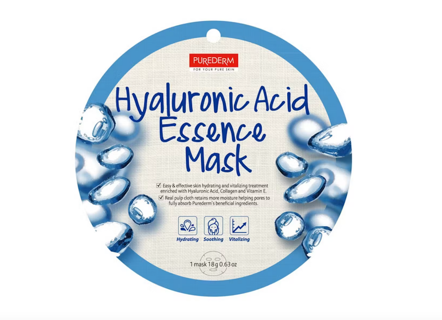 PUREDERM Hyaluronic Acid Essence Mask 18g