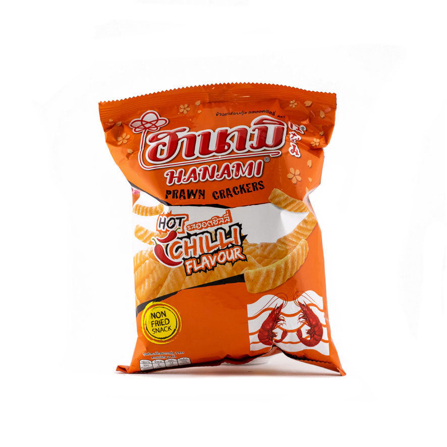 Hanami Prawn Crackers Hot Chilli Flavour 52g