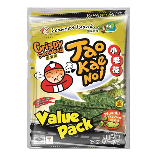 TAO KAE NOI Crisp seaweed wasabi flavour 59g