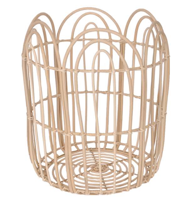 HTLB-1B luonnonvalkoinen kukkapesukori 37x45cm