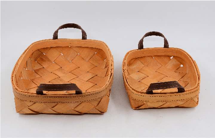 HTWCB-3B Classic WOODEN BASKET 20X15.5X5.5cm