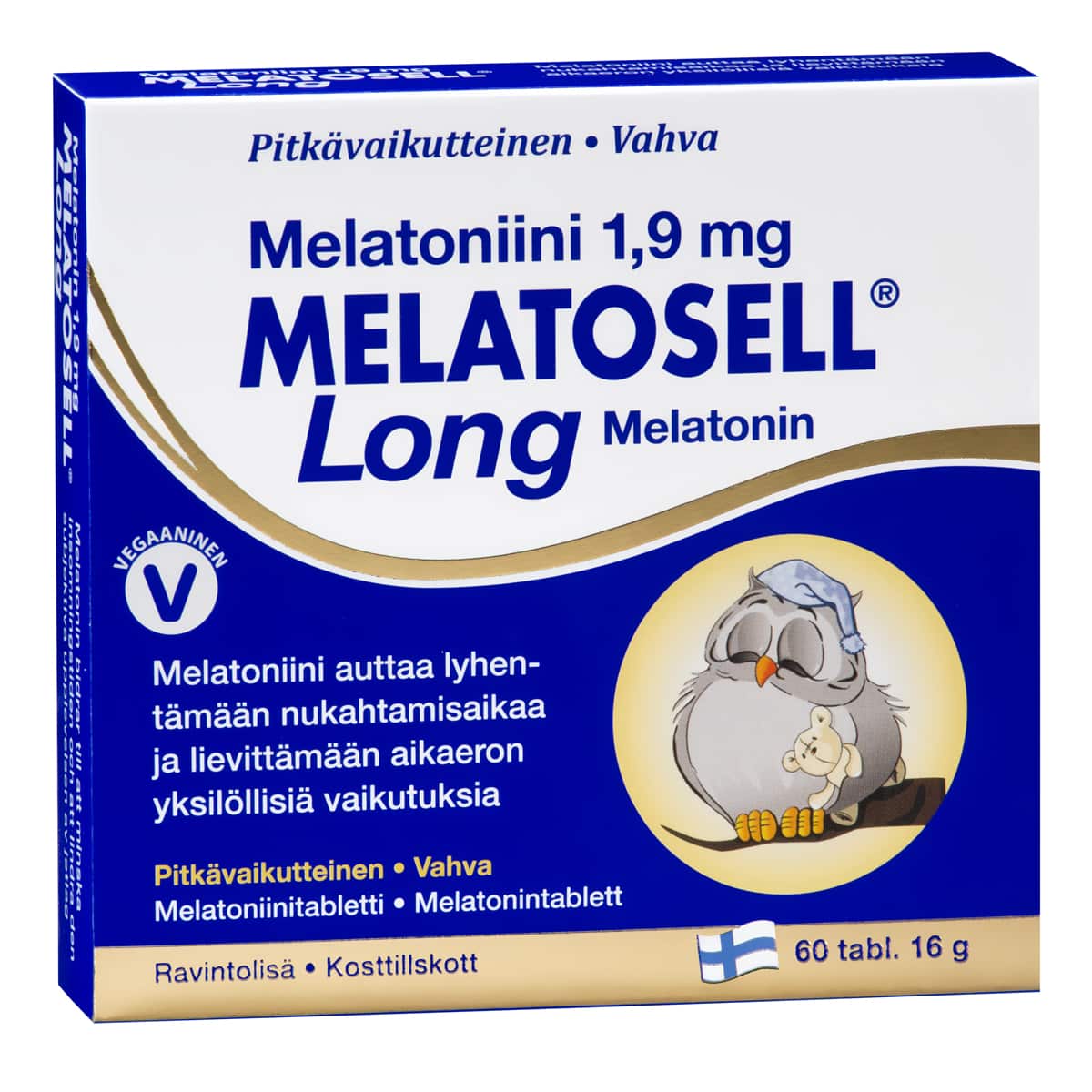 Melatosell Long Melatoniini 1,9 mg 60 tabl