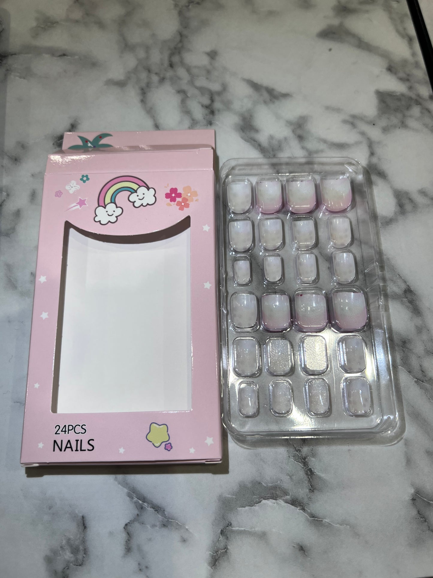 Speedy Nails Child-style Set (24 pcs, No Adhesive Needed) for 4+ years old