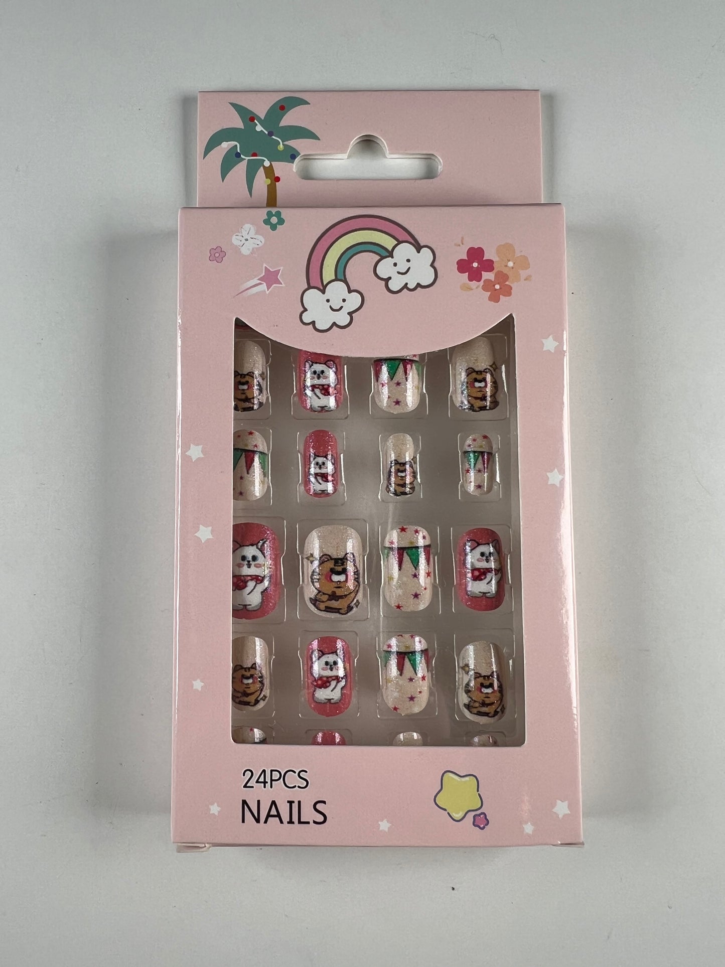 Speedy Nails Child-style Set (24 pcs, No Adhesive Needed) for 4+ years old