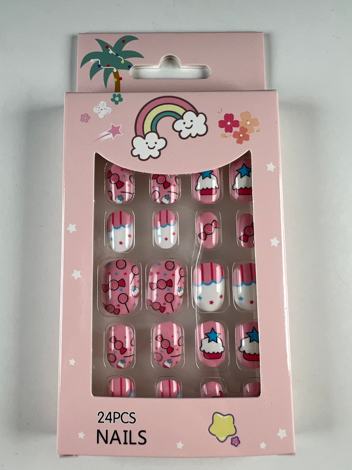 Speedy Nails Child-style Set (24 pcs, No Adhesive Needed) for 4+ years old