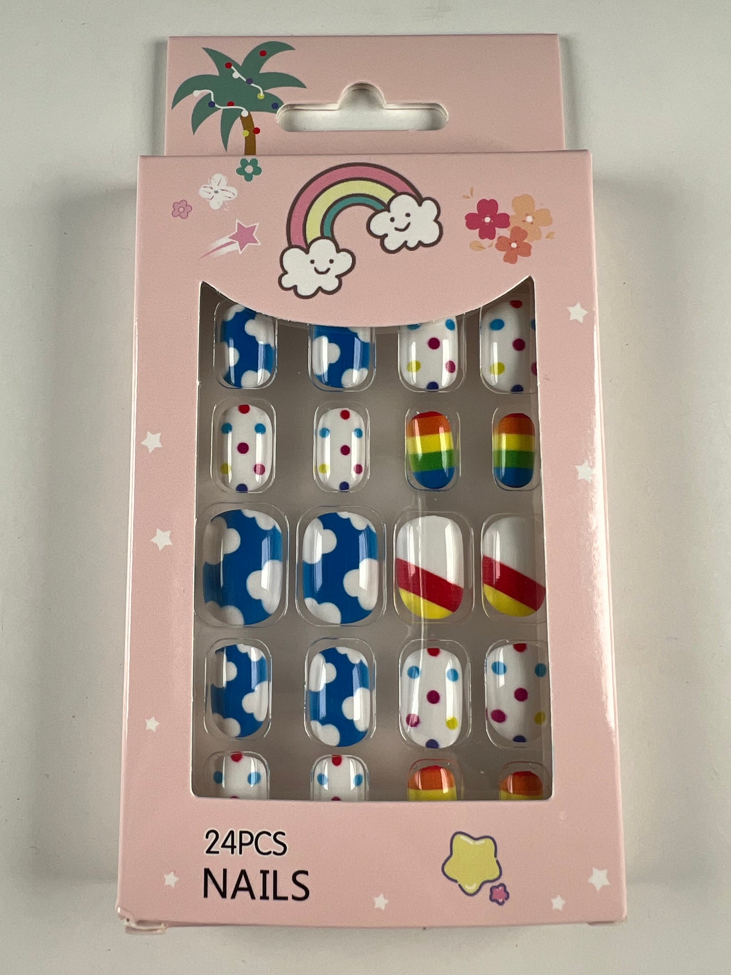 Speedy Nails Child-style Set (24 pcs, No Adhesive Needed) for 4+ years old