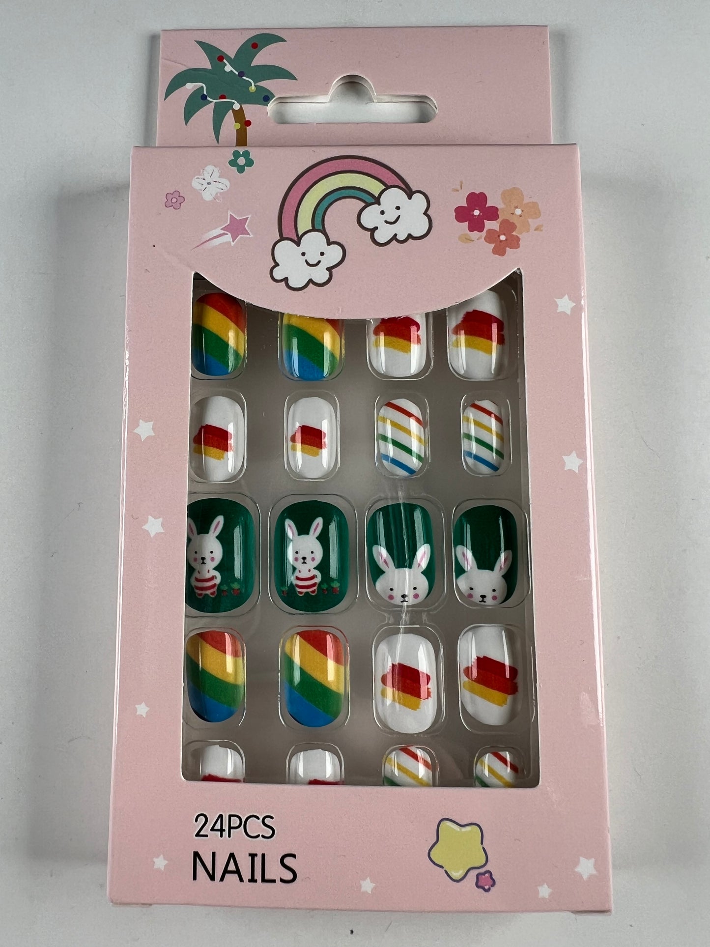 Speedy Nails Child-style Set (24 pcs, No Adhesive Needed) for 4+ years old