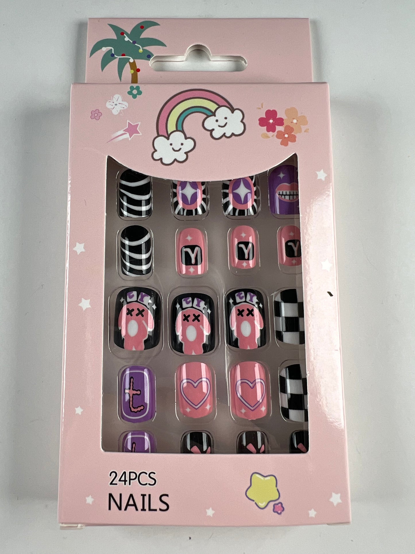Speedy Nails Child-style Set (24 pcs, No Adhesive Needed) for 4+ years old
