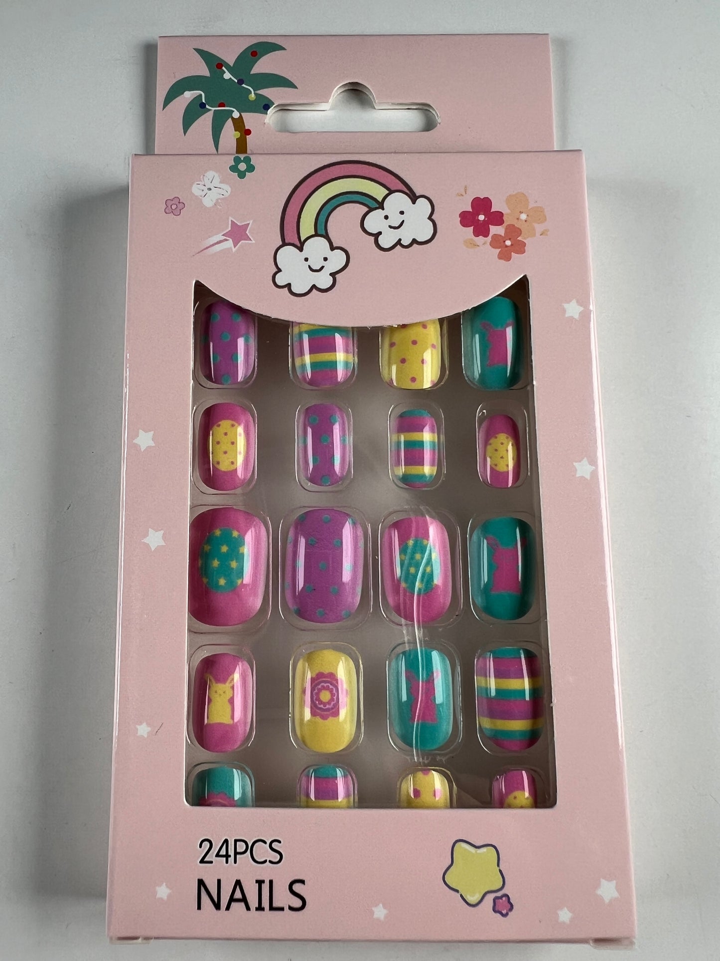 Speedy Nails Child-style Set (24 pcs, No Adhesive Needed) for 4+ years old
