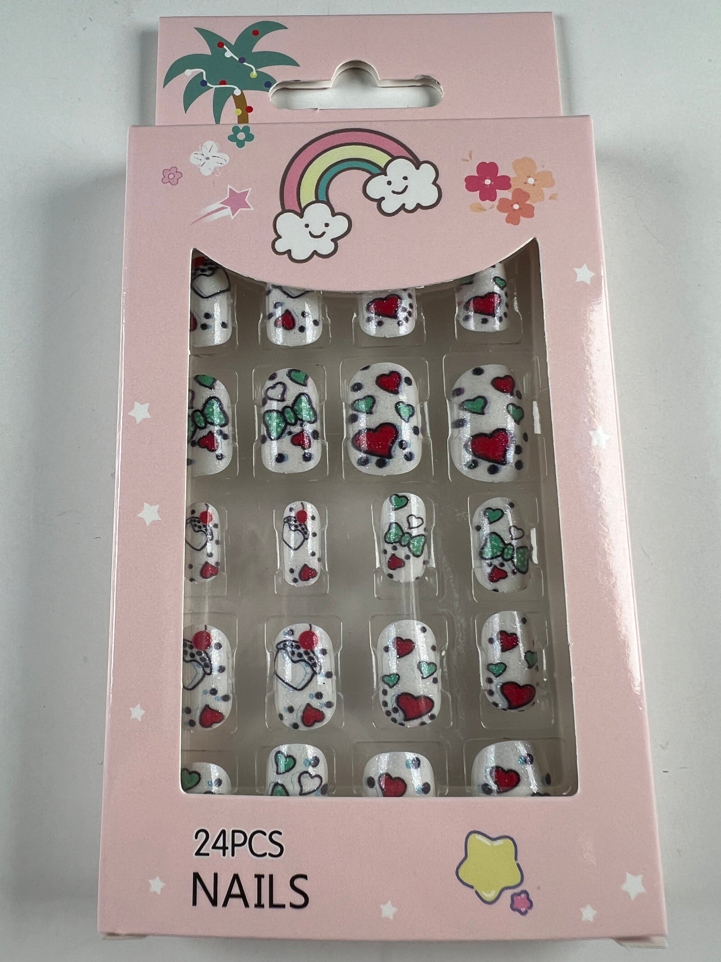Speedy Nails Child-style Set (24 pcs, No Adhesive Needed) for 4+ years old
