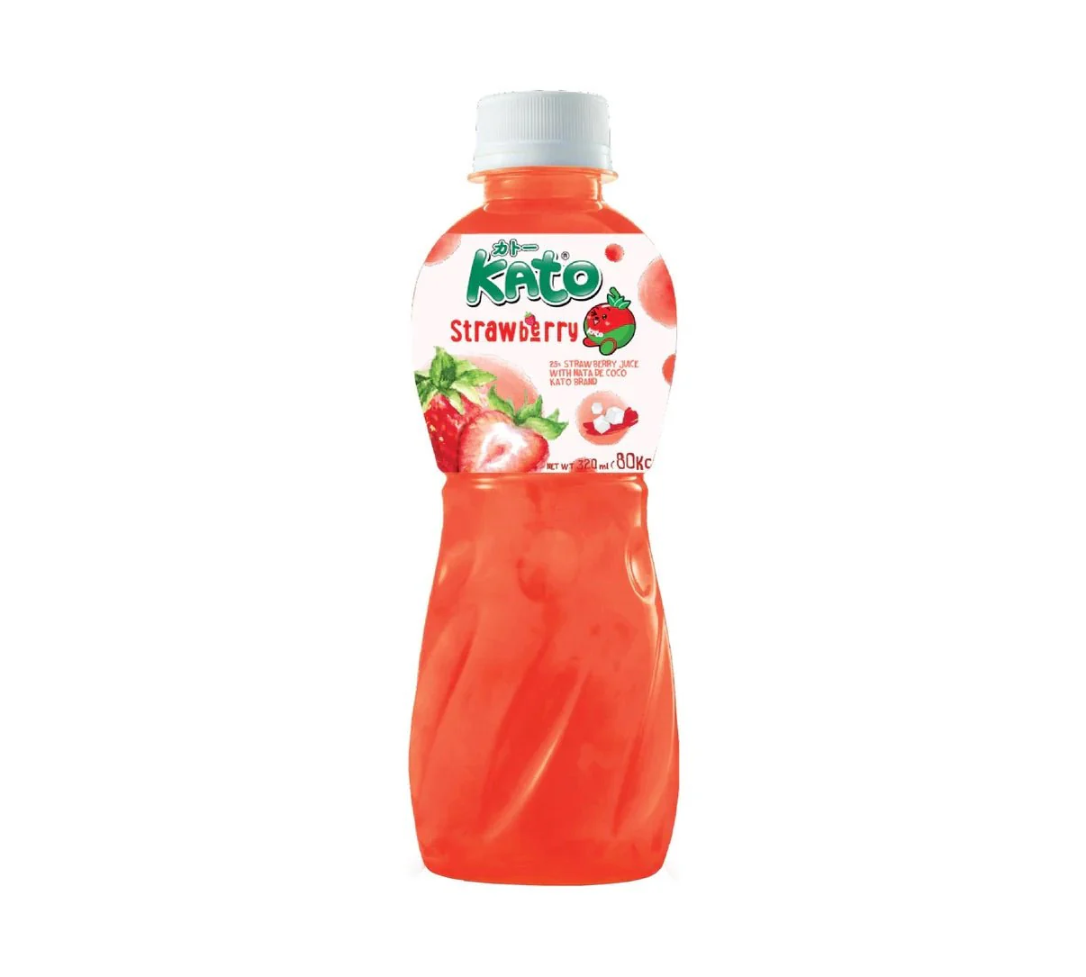 Kato mansikkajuoma Nata De Cocon kanssa 320ml