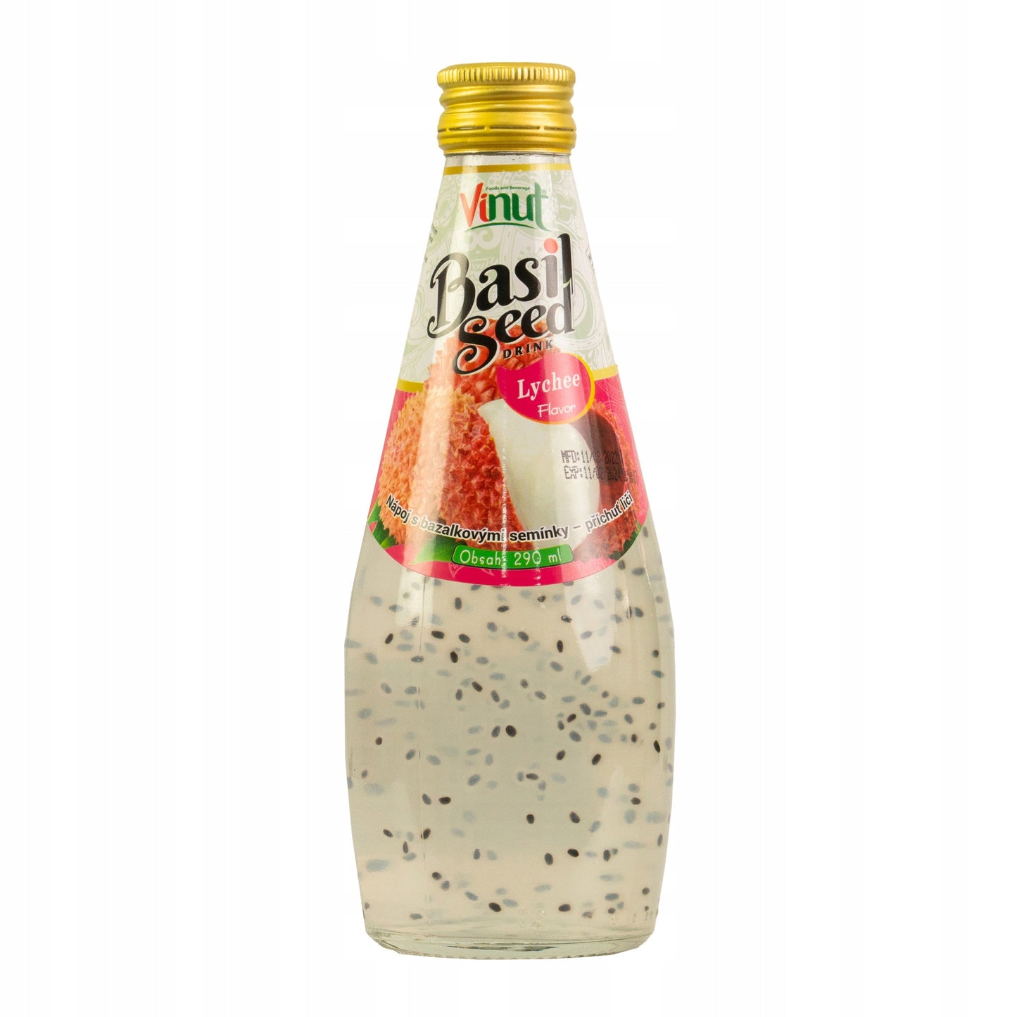 Vinut Basil Seed Drink Litchi 290ml