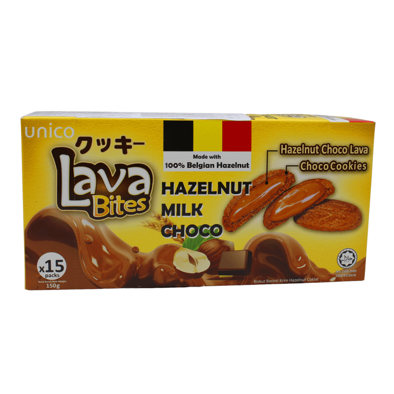 Unico Lava Bites Cookies Hazelnut 150g