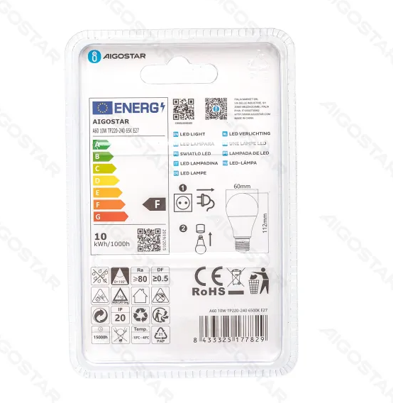 LED-lamppu A60 E27 10W 