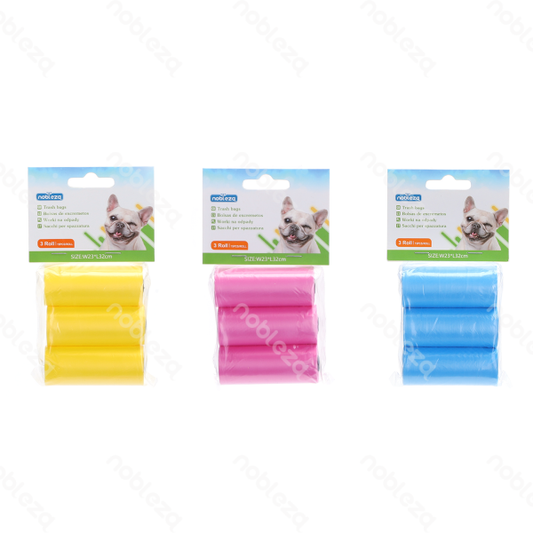 3-pack waste bags(W23*L32cm,3 colors mixed)