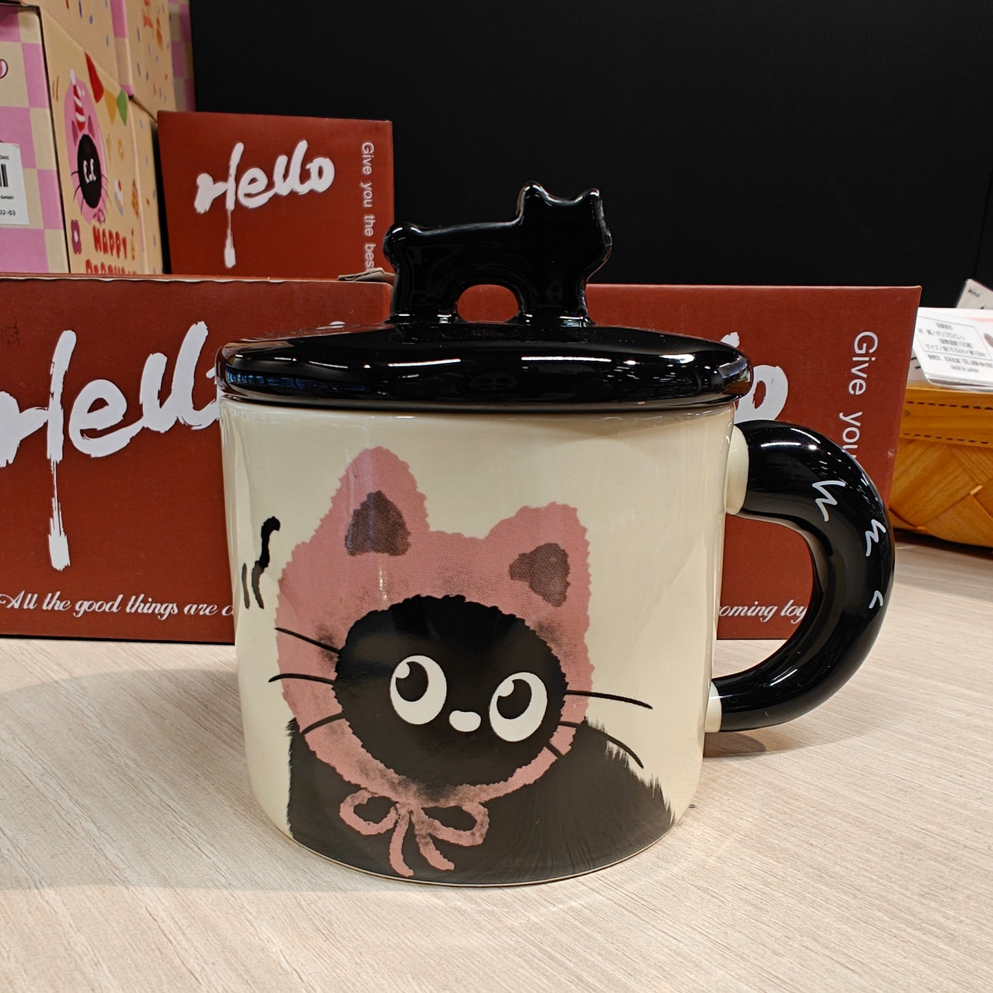 DJY Pink Cat Mug 360ml