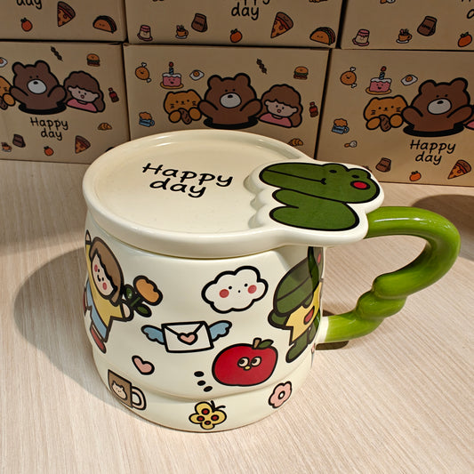 DJY Animal Doodle Crocodile Mug 400ml