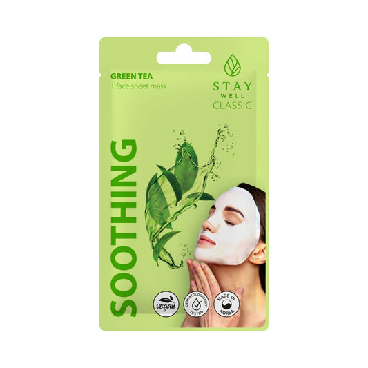 STAY Well Classic sheet mask - GREEN TEA Soothing 22g