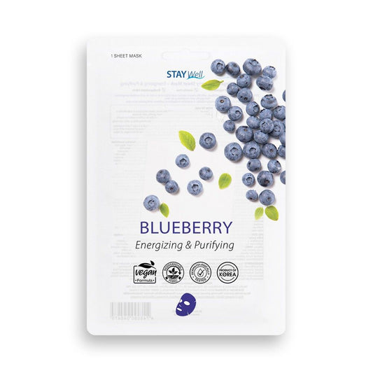 STAY WELL Vegan Sheet Mask - BLUEBERRY 20g